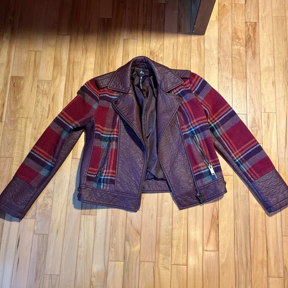 faux leather jacket